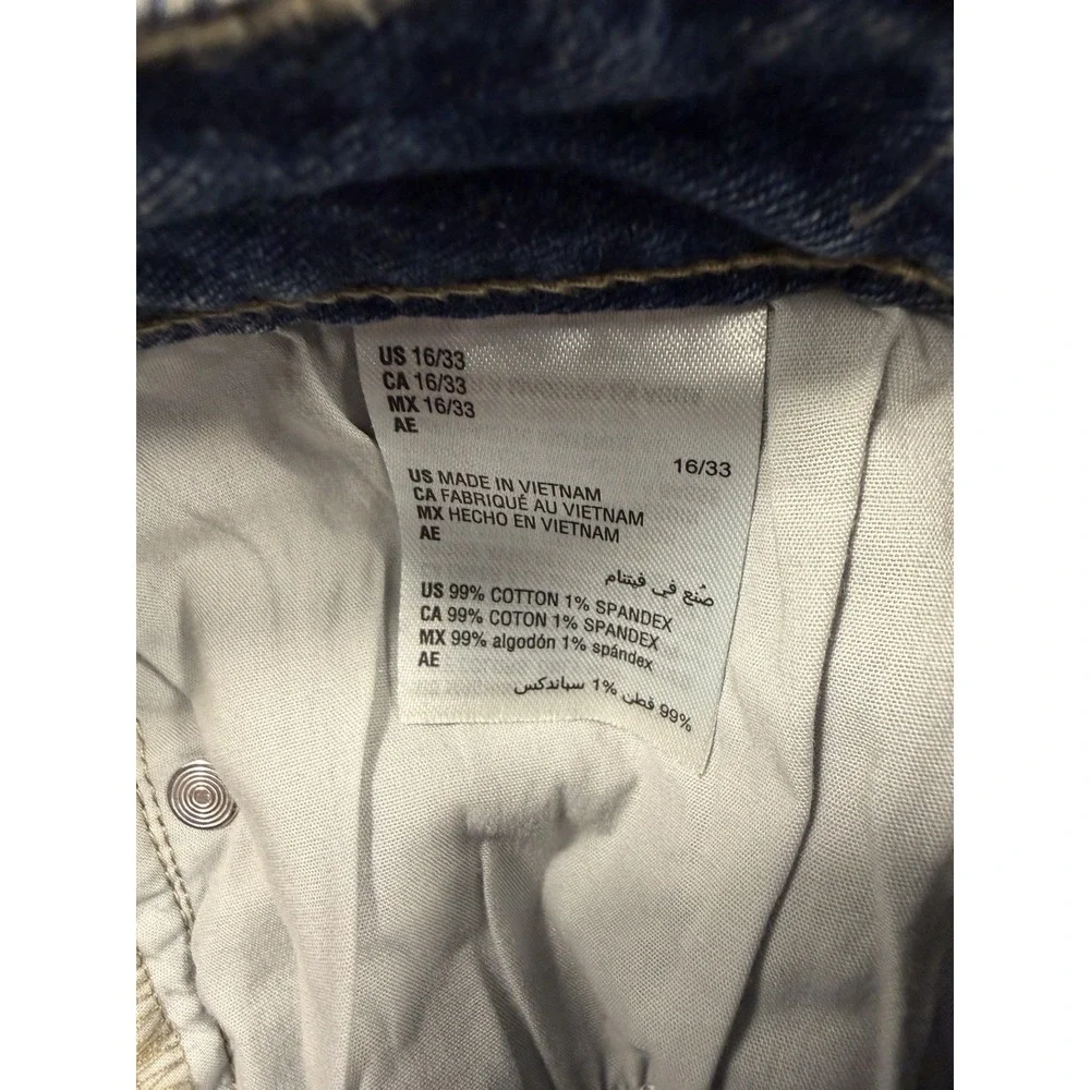 On 34th Macy's Denim Mini Skirt Raw Hem Frayed Multi Wash Size 16 33